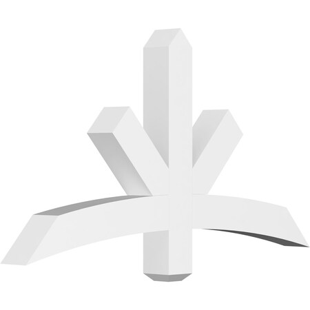 Ekena Millwork Alberta Architectural Grade PVC Gable Bracket, 48"W x 26"H x 4"D x 4"F, 13/12 Pitch GBP048X26X0404ALB00